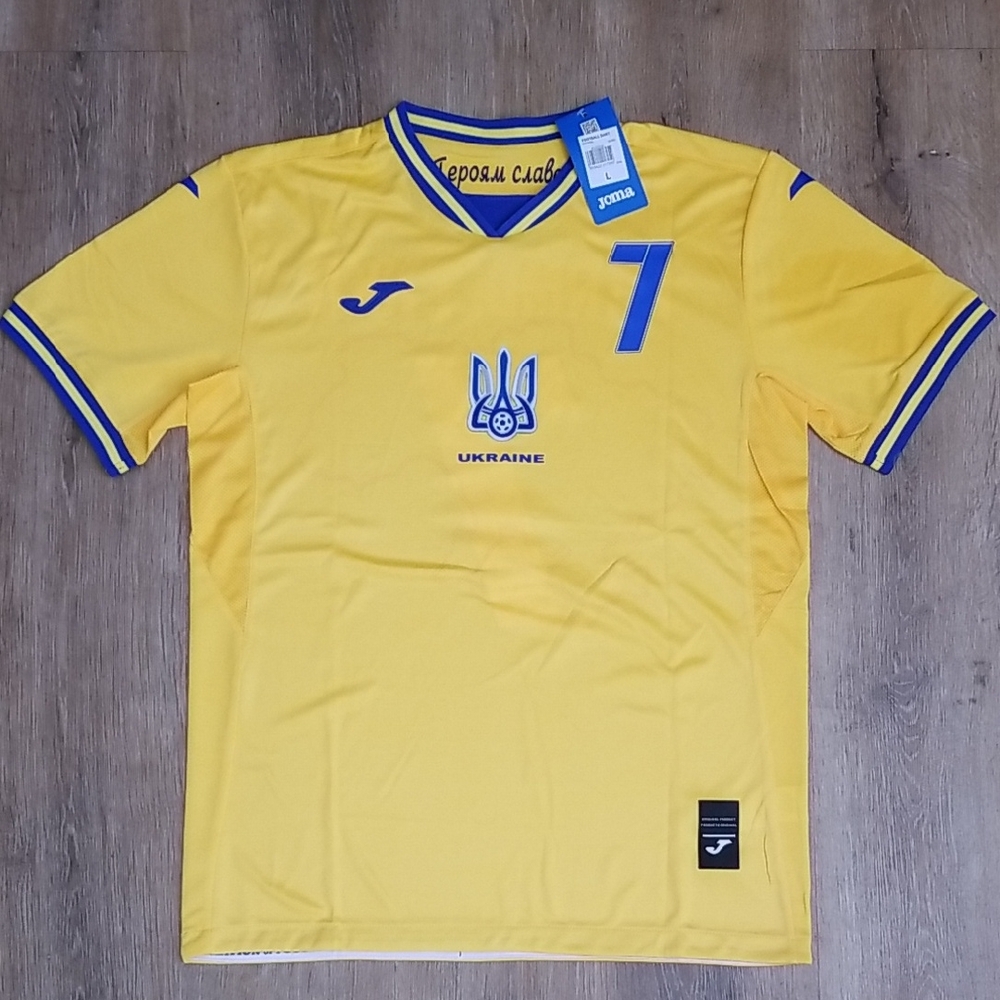 Yarmolenko #7 Yellow Ukraine Soccer Football Kit Mens Sizes Brand New Euro
